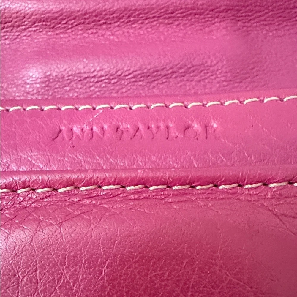 Ann Taylor Plum Leather Wallet